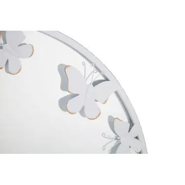 Lustro Okrągłe White Butterfly 62,5X2,3 cm (wymiar wewnętrzny Ø 60 cm)